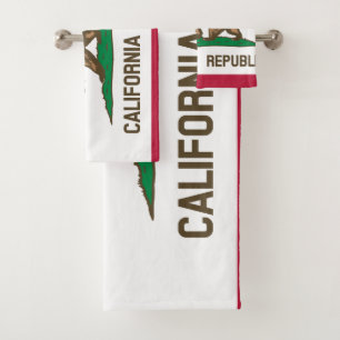 CONJUNTO DE TOALHAS BANDEIRA DE CALIFÓRNIA
