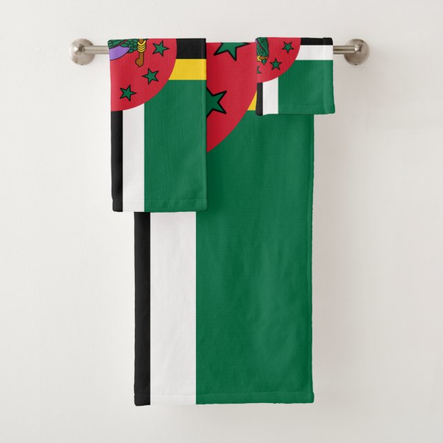 Conjunto De Toalhas Bandeira de Dominica (Insitu)