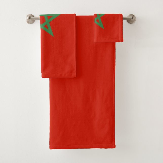Conjunto De Toalhas Bandeira de Marrocos (Insitu)