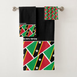 CONJUNTO DE TOALHAS BANDEIRA DE SÃO CRISTÓVÃO E NEVIS