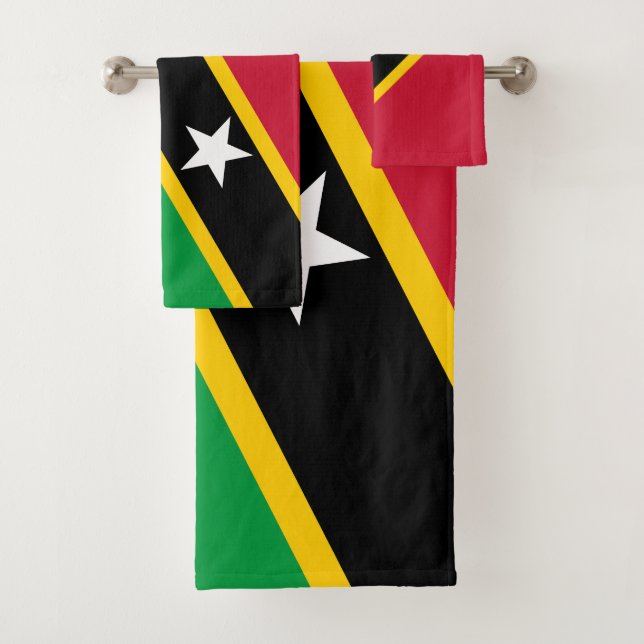 Conjunto De Toalhas Bandeira de São Cristóvão e Nevis (Insitu)