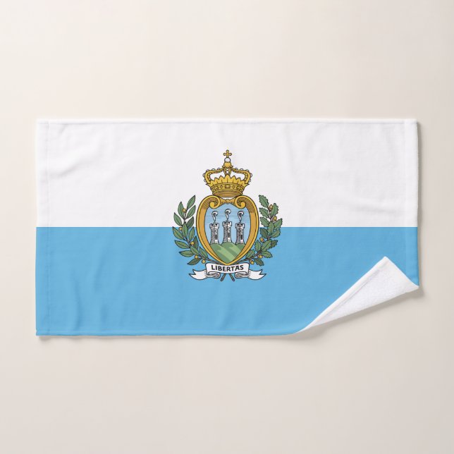 Conjunto De Toalhas Bandeira de São Marinho (Toalha de mão)