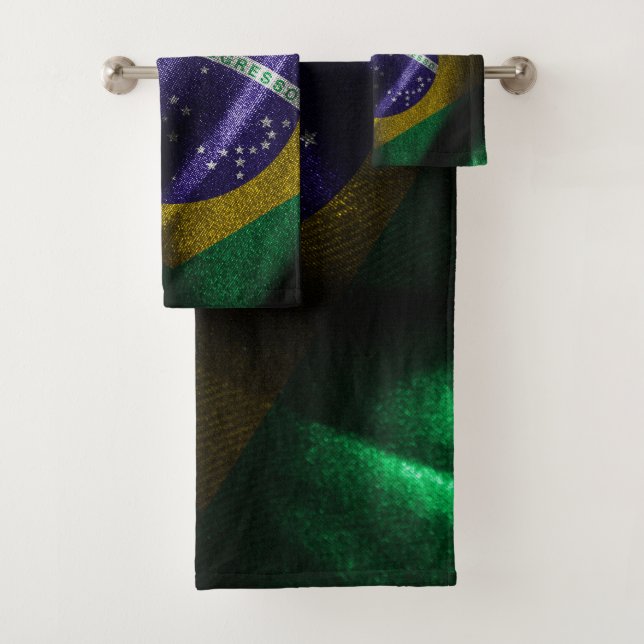 Conjunto De Toalhas Bandeira de seda do Brasil (Insitu)