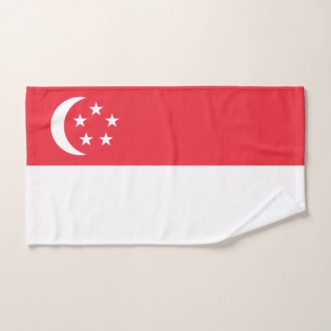 Conjunto De Toalhas Bandeira de Singapura (Toalha de mão)