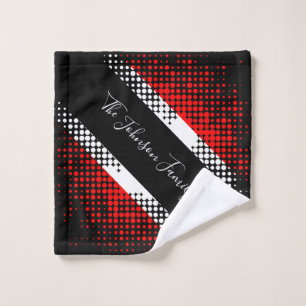 Conjunto De Toalhas Bandeira de Trinidad e Tobago com Padrão de Pontos
