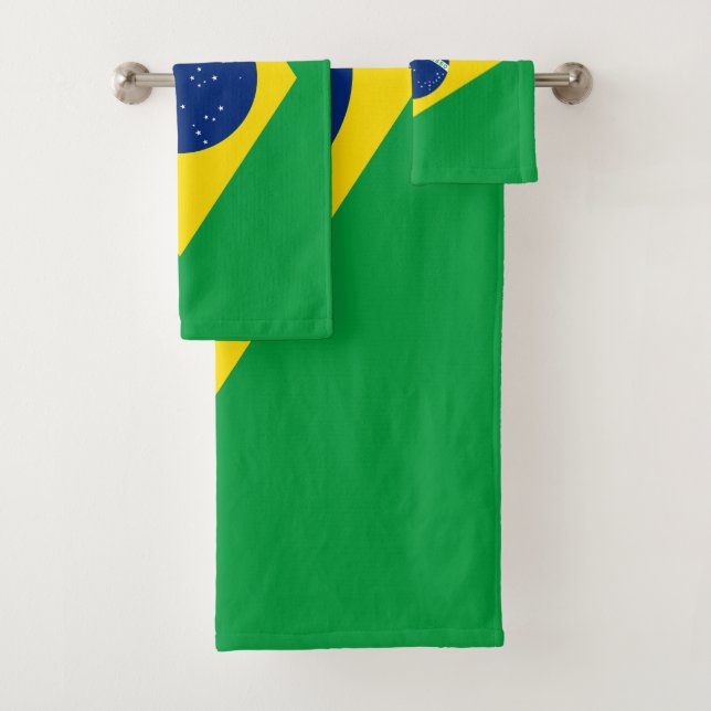 Conjunto De Toalhas Bandeira do Brasil Patriótico (Insitu)