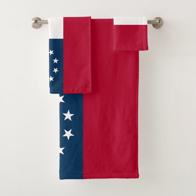 Conjunto De Toalhas Bandeira do estado da Geórgia (Insitu)