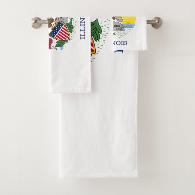 Conjunto De Toalhas Bandeira do Estado de Illinois (Insitu)