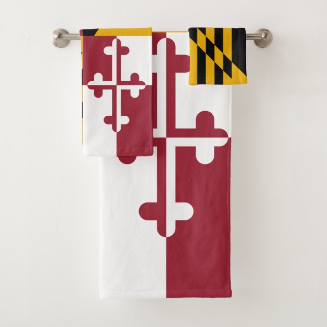 Conjunto De Toalhas Bandeira do Estado de Maryland (Insitu)