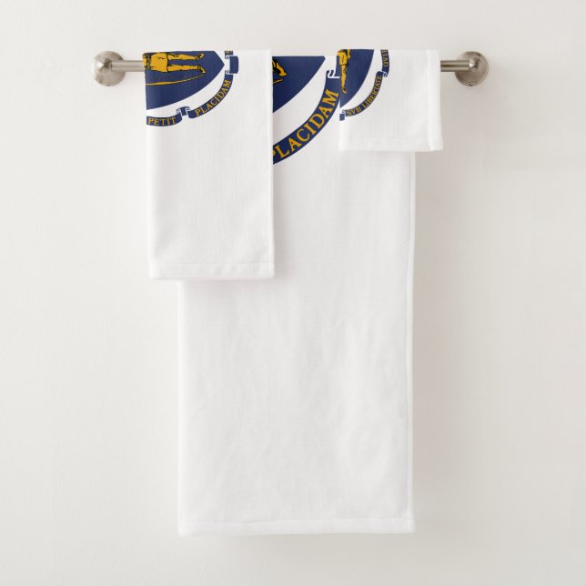 Conjunto De Toalhas Bandeira do Estado de Massachusetts (Insitu)