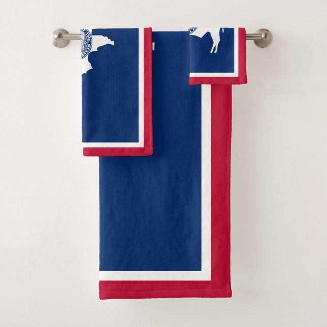 Conjunto De Toalhas Bandeira do Estado de Wyoming (Insitu)