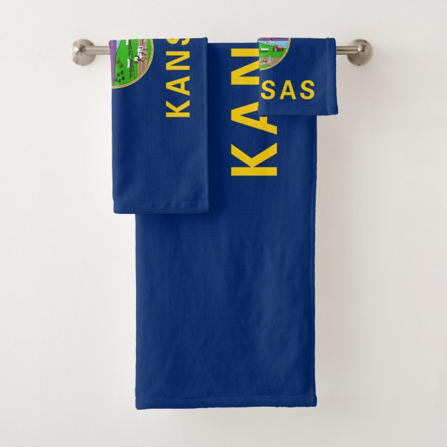 Conjunto De Toalhas Bandeira do Kansas (Insitu)