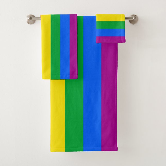 Conjunto De Toalhas Bandeira do Orgulho Arco-Íris da Filadélfia (Insitu)
