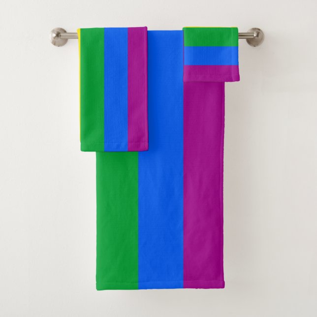 Conjunto De Toalhas Bandeira do Orgulho Arco-íris LGBTQ+ (Insitu)