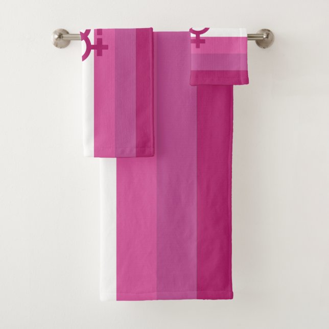 Conjunto De Toalhas Bandeira do Orgulho Lésbico WLW (Insitu)