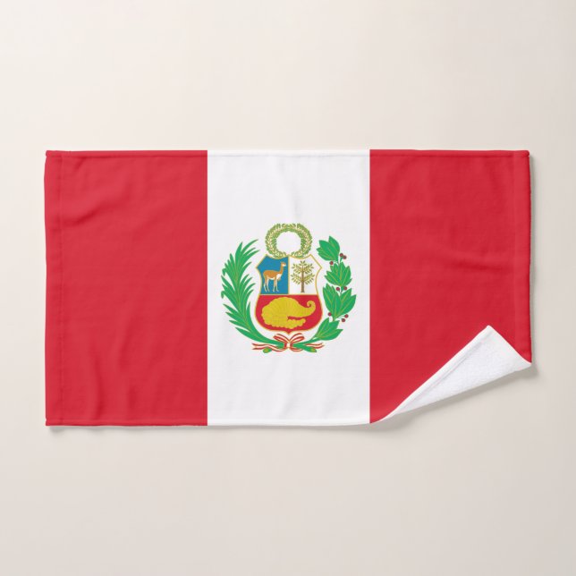 Conjunto De Toalhas Bandeira do Peru (Toalha de mão)
