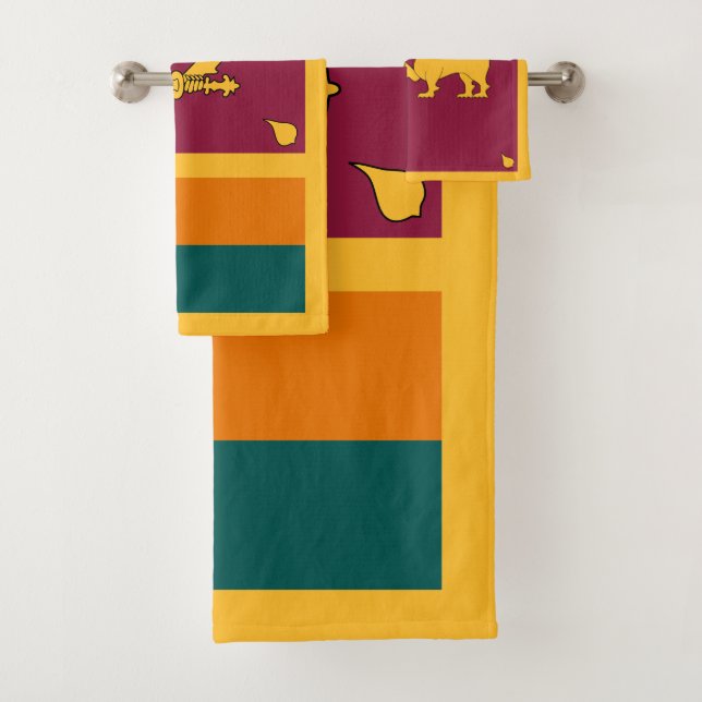 Conjunto De Toalhas Bandeira do Sri Lanka (Insitu)