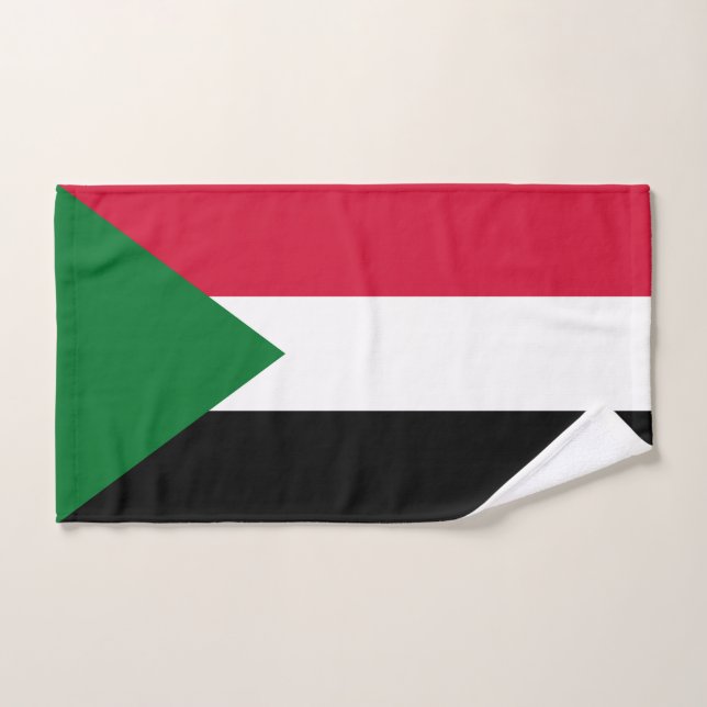 Conjunto De Toalhas Bandeira do Sudão (Toalha de mão)