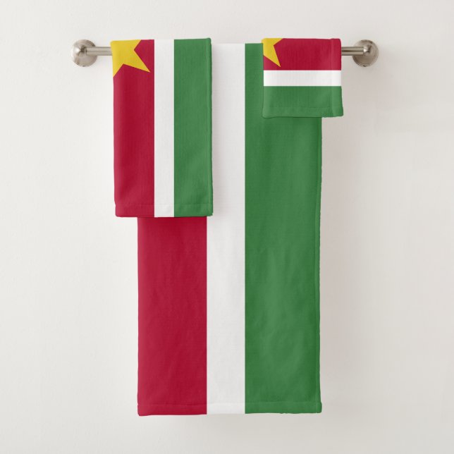 Conjunto De Toalhas Bandeira do Suriname (Insitu)