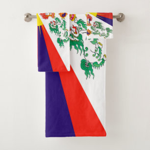 Conjunto De Toalhas Bandeira do Tibete Livre