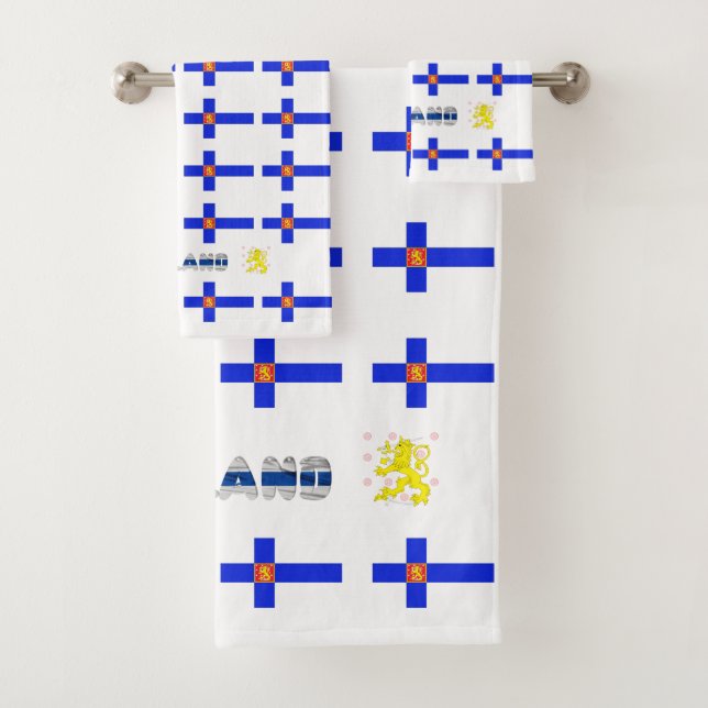 Conjunto De Toalhas Bandeira finlandesa (Insitu)