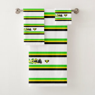 Conjunto De Toalhas bandeira jamaicana