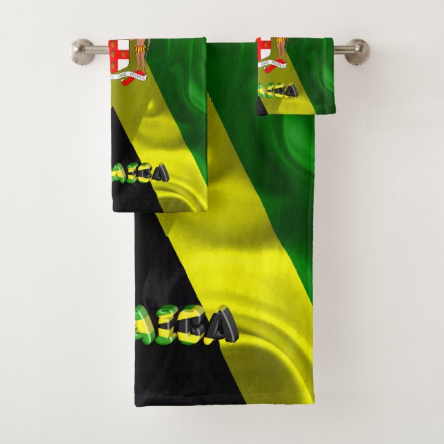 Conjunto De Toalhas Bandeira jamaicana (Insitu)