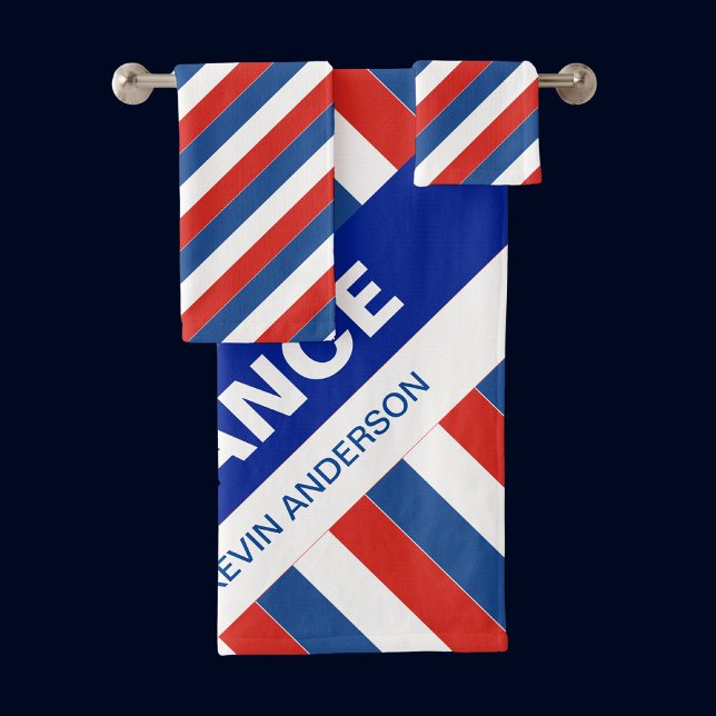 Conjunto De Toalhas Bandeira Patriótica Francesa Personalizada (Criador carregado)