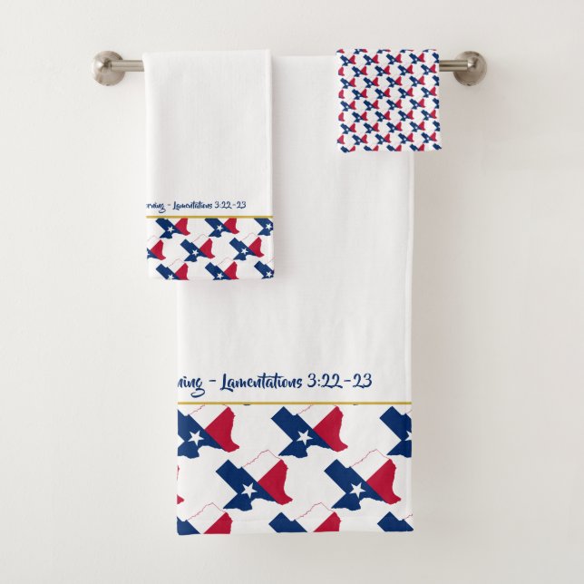 Conjunto De Toalhas Bandeira personalizada do TEXAS cristã (Insitu)