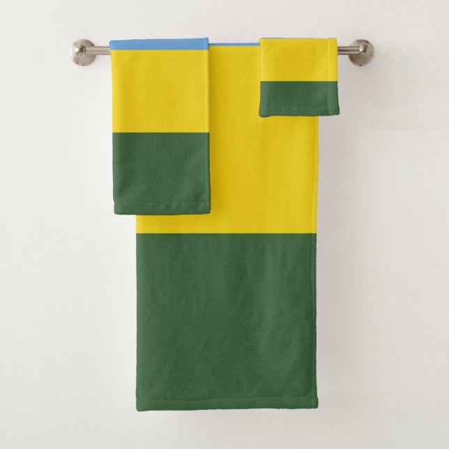Conjunto De Toalhas Bandeira Ruanda (Insitu)