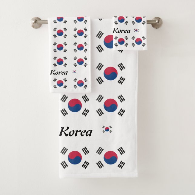 Conjunto De Toalhas bandeira sul-coreana (Insitu)
