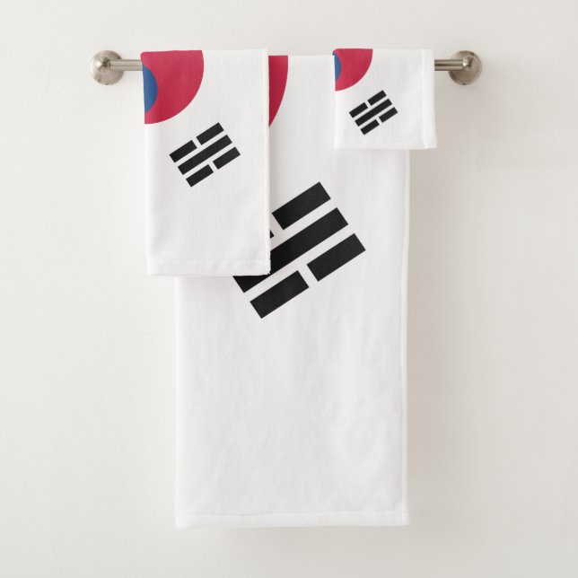Conjunto De Toalhas bandeira sul-coreana (Insitu)