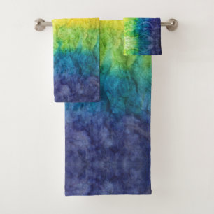 Conjunto De Toalhas Bandeira tie-dye da SlipperyJoe's arco-íris pressi