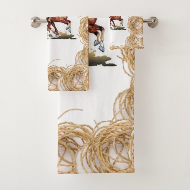 Conjunto De Toalhas Bandeja de Banheiro Define Cavalo (Insitu)