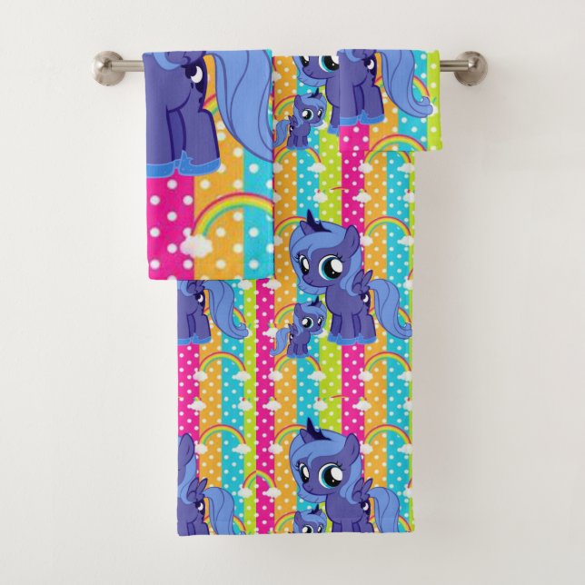 Conjunto De Toalhas Bandeja de Banheiro Define Pony (Insitu)