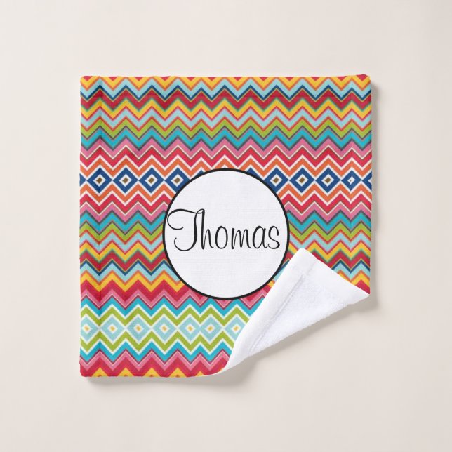 Conjunto De Toalhas Bandeja de Banheiro Sets Chevron (Pano de lavar)