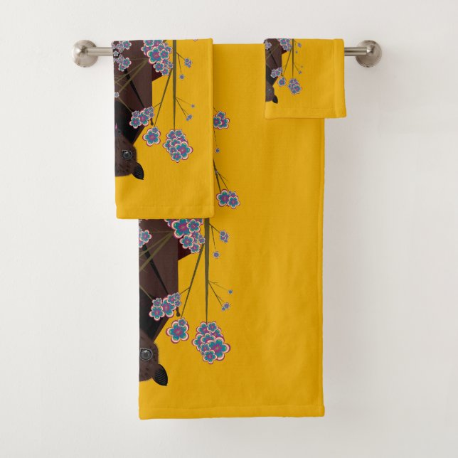 Conjunto De Toalhas Bandeja de Mostarda de Raposa Voadora (Insitu)