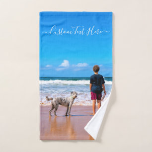 Conjunto De Toalhas Bandeja de Texto de Fotografia Personalizada Defin