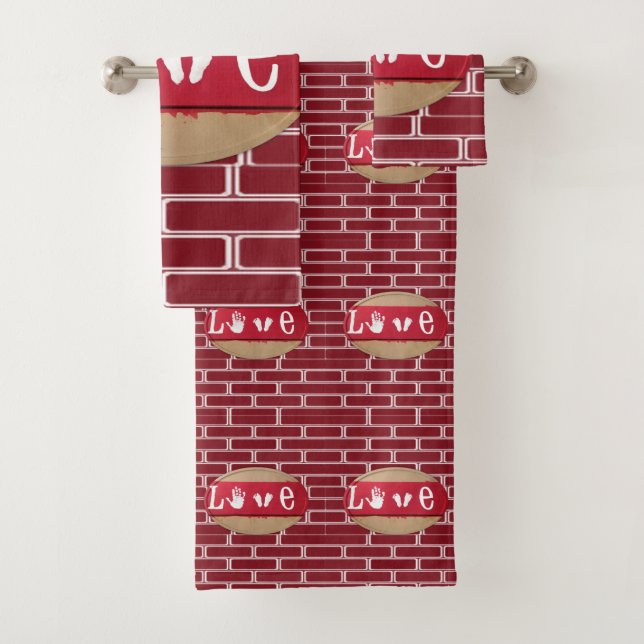 Conjunto De Toalhas Bandeja define Dia de os namorados amor (Insitu)