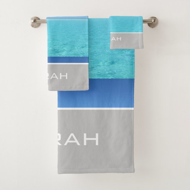 Conjunto De Toalhas Banheira de Cinzas de praia de Tropical Ocean (Insitu)