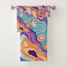 Banheira de Padrão Colorida do Abstrato Funky