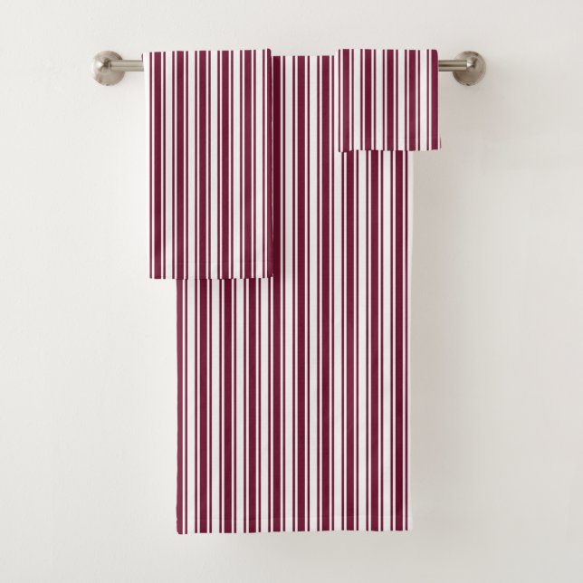 Conjunto De Toalhas Banheiras vermelhas e brancas de doce (Insitu)