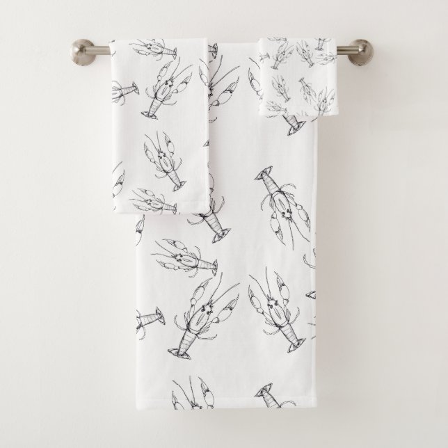 Conjunto De Toalhas banheiro de lagosta (Insitu)