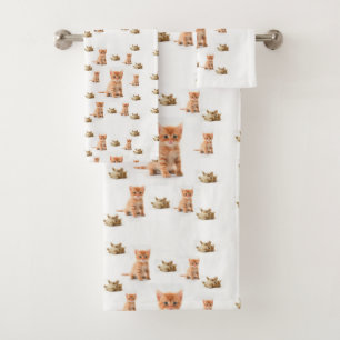 Conjunto De Toalhas Banheiro define gatos