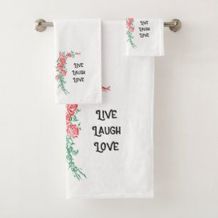 Conjunto De Toalhas Banheiro vivo do convidado do amor do riso do