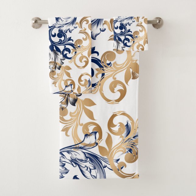 Conjunto De Toalhas Baroque-Style Retro Classic Pattern  (Insitu)