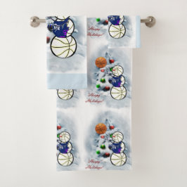 Conjunto De Toalhas Basball Snowman Natal