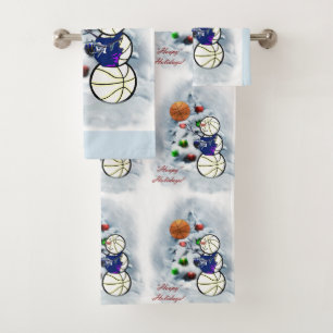 Conjunto De Toalhas Basball Snowman Natal