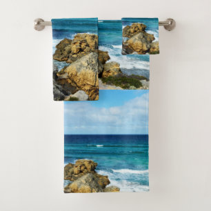 Conjunto De Toalhas Bater No Oceano,