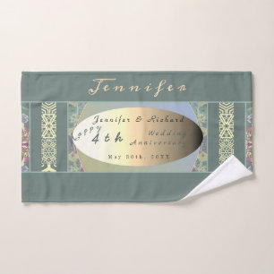 Conjunto De Toalhas Bath Towel, Aniversário de Casamento de Flor Selva